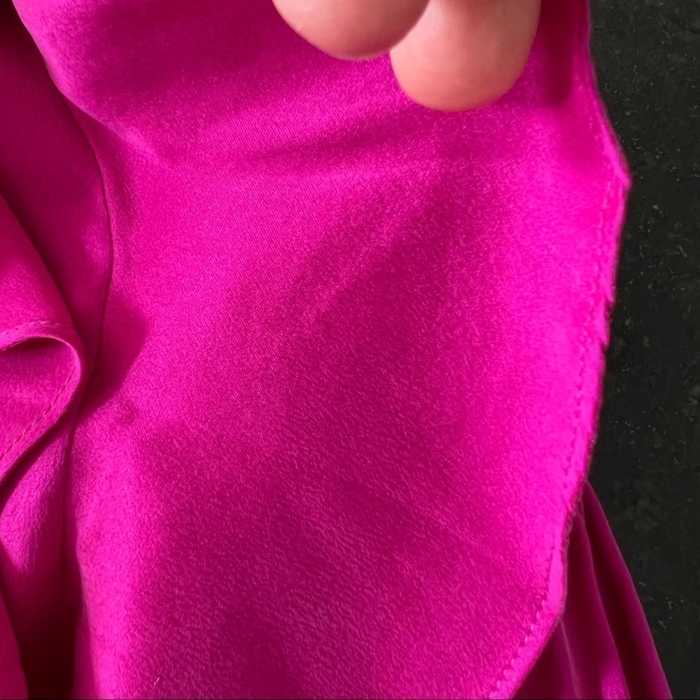 Party Special Occasion by Cynthia Vincent Strapless Ruffle Dress in Fuchsia - Picture 14 of 15